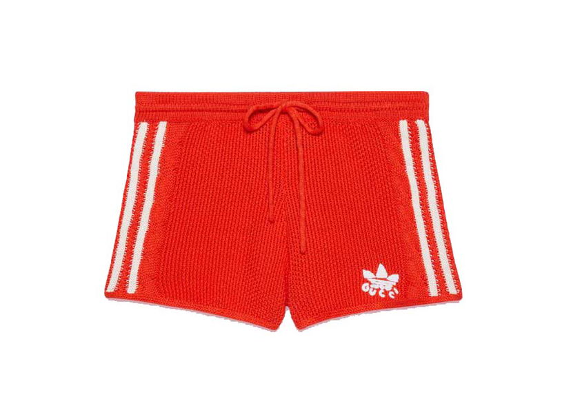 Shorts Gucci adidas x Knit Shorts Red Röd | 693835 XKCDJ 6429
