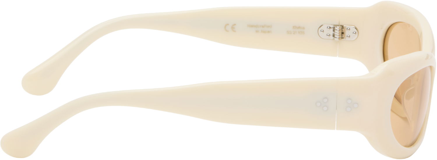 Solglasögon Port Tanger Port Tanger Khilna Sunglasses Vit | SSENSE Exclusive Oval, 1