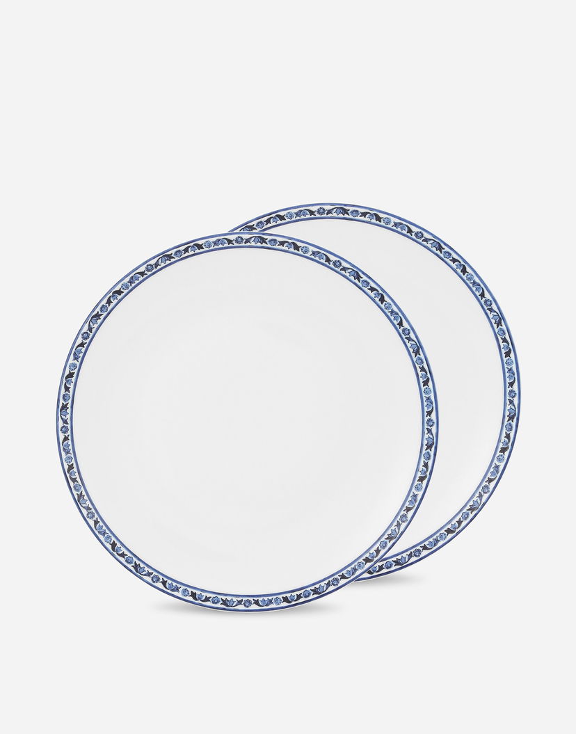 Heminredning Dolce & Gabbana Porcelain Dinner Plates Set of 2 Vit | TC0S04TCALIUB028