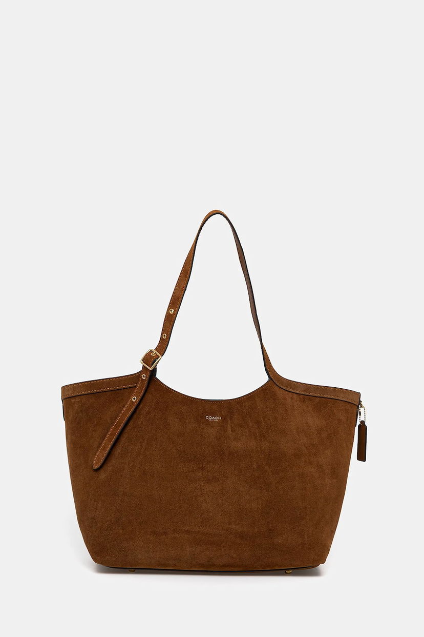 Tygpåse Coach Coach Suede Tote Bag Brun | CBN47