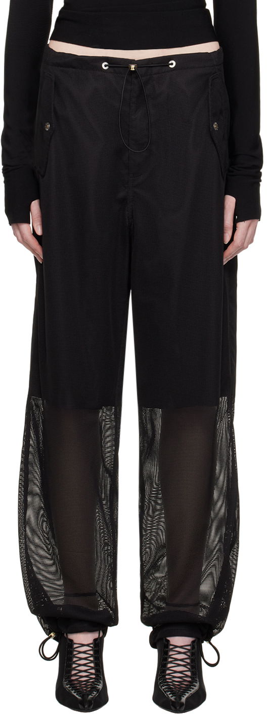 Byxor Dion Lee Grid Mesh Panel Trousers Svart | C2155P23