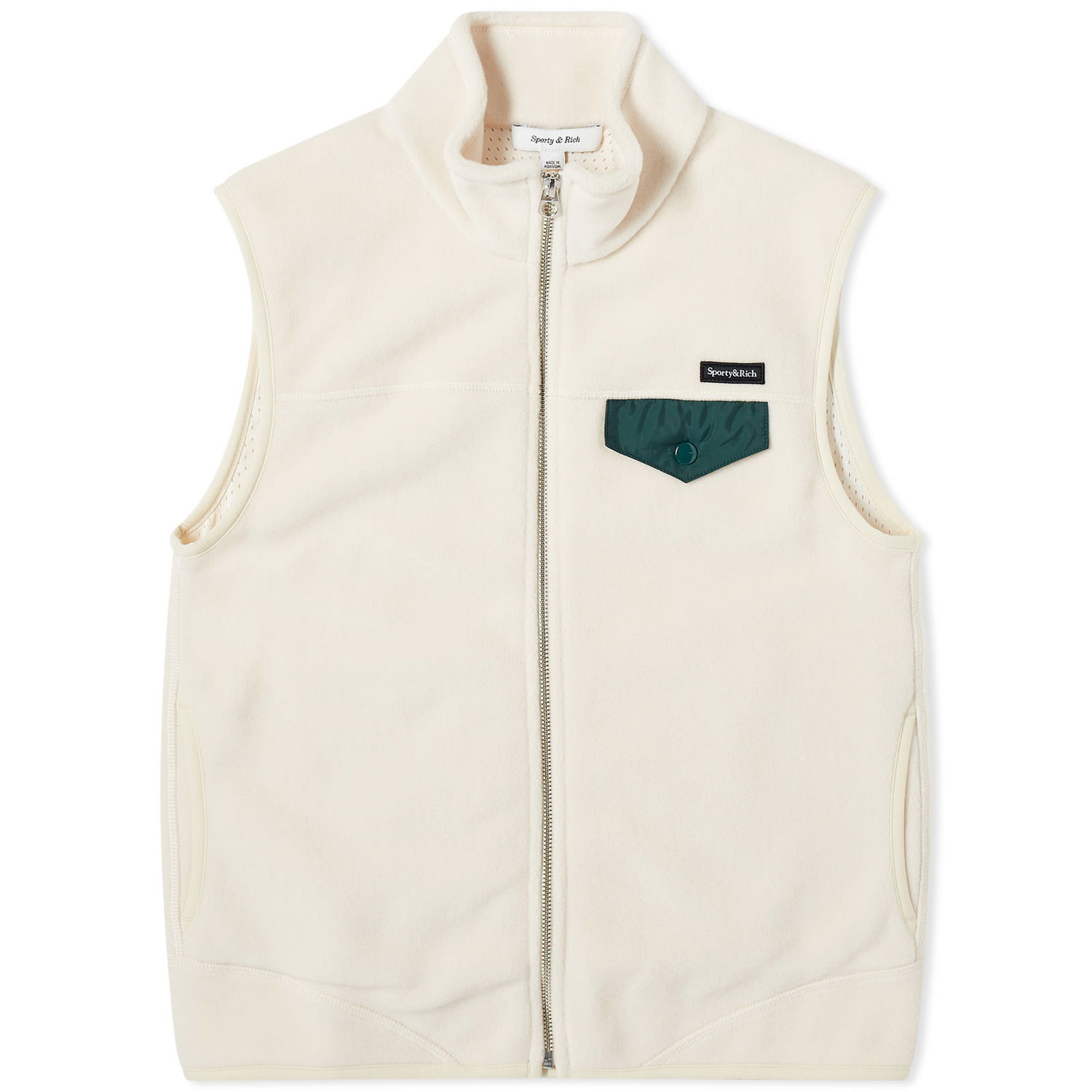 Väst Sporty & Rich Zipped Polar Fleece Vest Beige | JAAW2334CR-NEU, 0