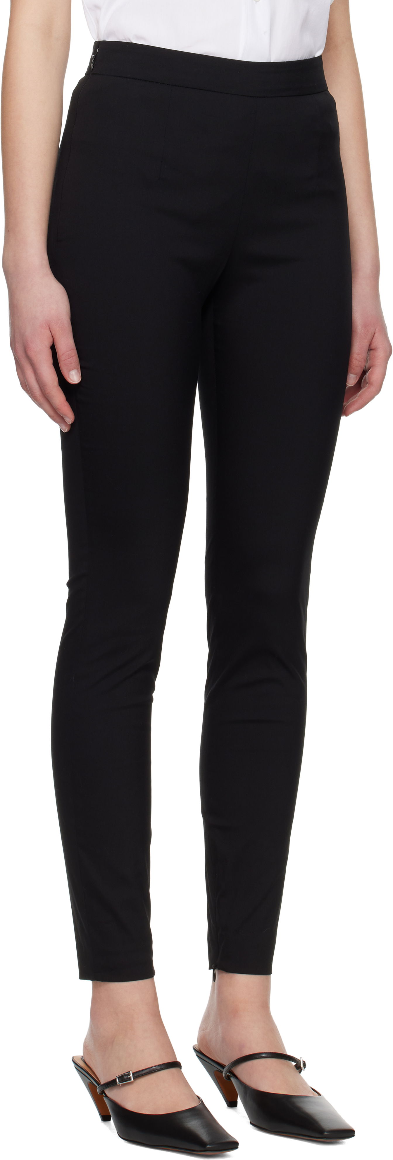 Damasker Marni Marni Stretch Poplin Symbol Trouser Leggings Svart | PAMA0571S0 UTC477, 1