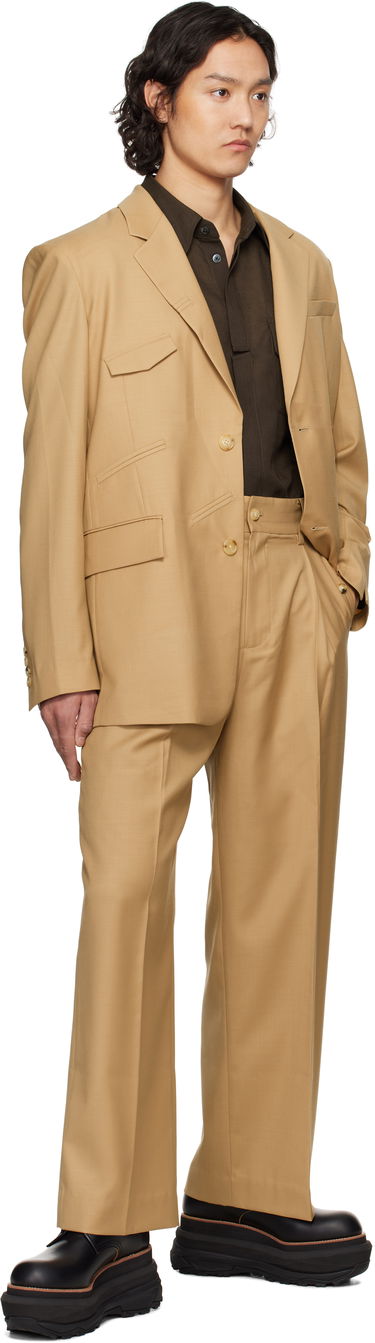 Jacka Feng Chen Wang Feng Chen Wang Multi Slash Blazer Beige | FUS19JK01B, 3