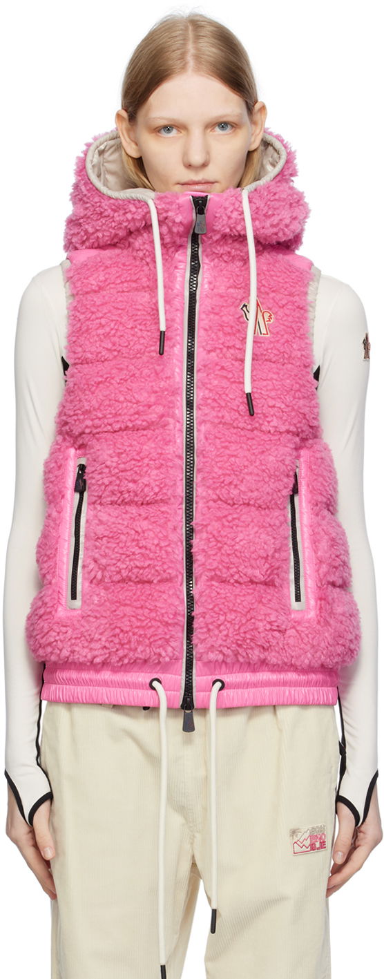 Väst Moncler Grenoble Pink Teddy Down Vest Rosa | I20988G00026899A9, 0