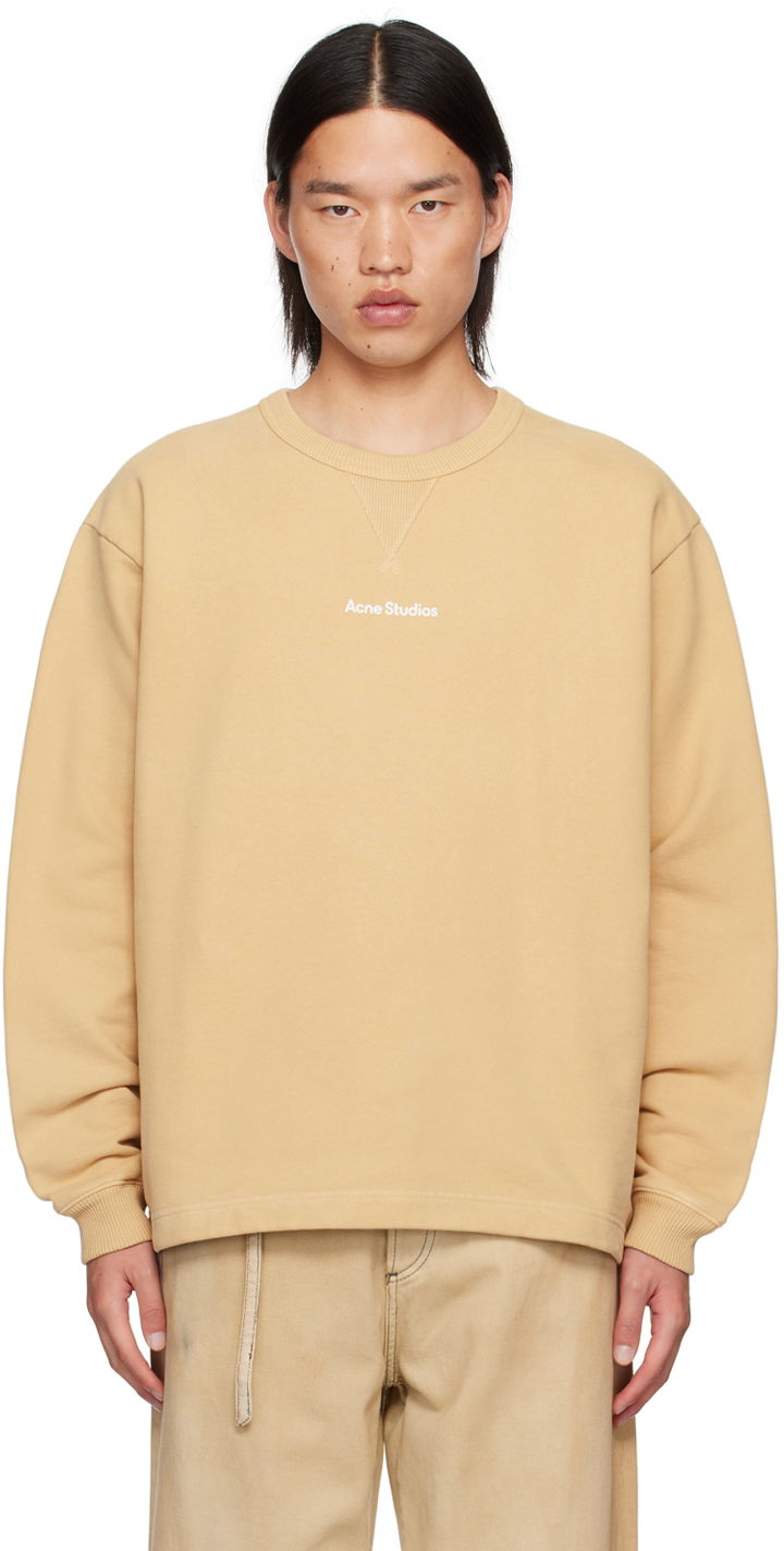 Sweatshirt Acne Studios Beige Relaxed-Fit Sweatshirt Beige | CI0169-, 0