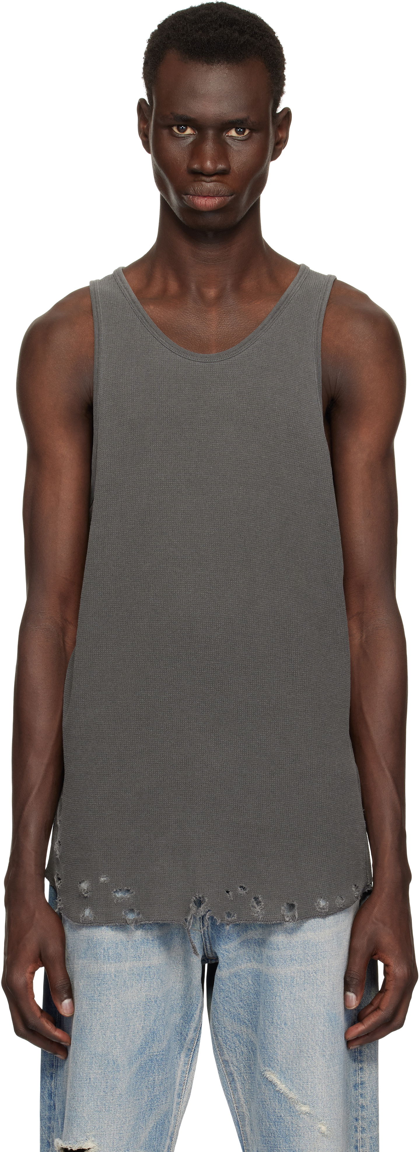 Linne John Elliott John Elliott Folsom Thermal Tank Top Grå | A066M66279A, 0