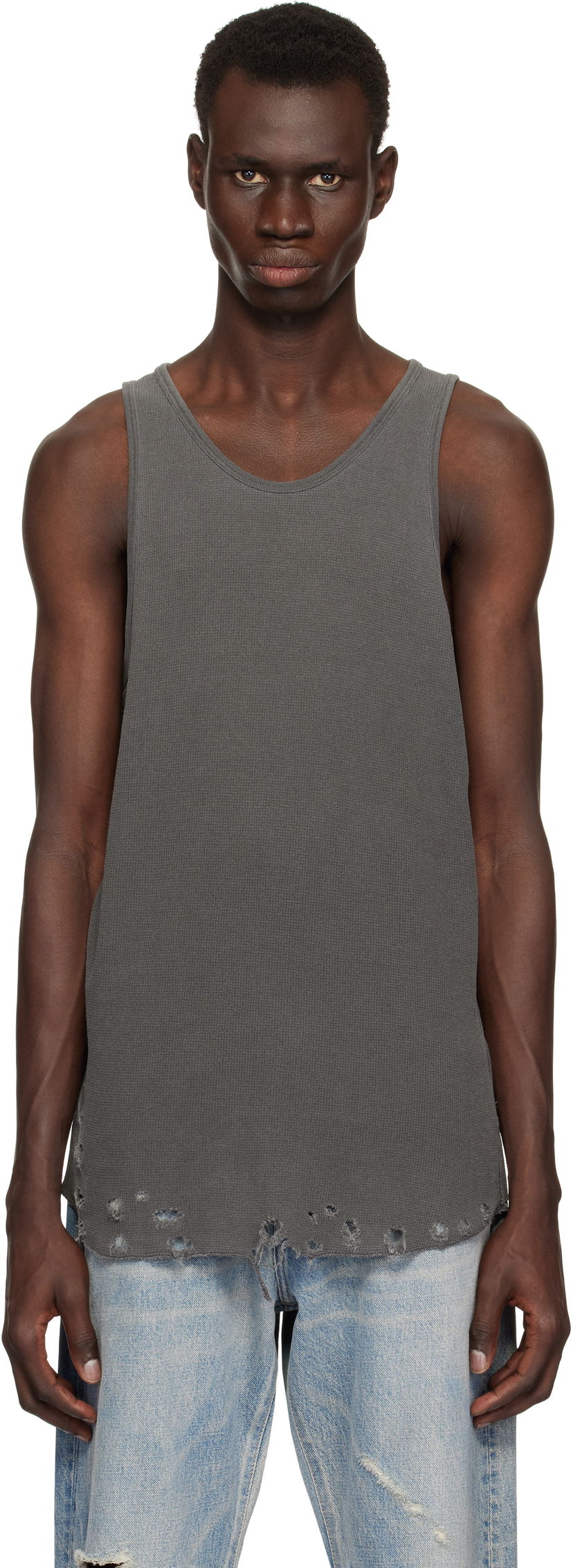 Linne John Elliott John Elliott Folsom Thermal Tank Top Grå | A066M66279A