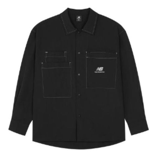 Skjorta New Balance Logo Classic Shirt Svart | AMJ23303-BK