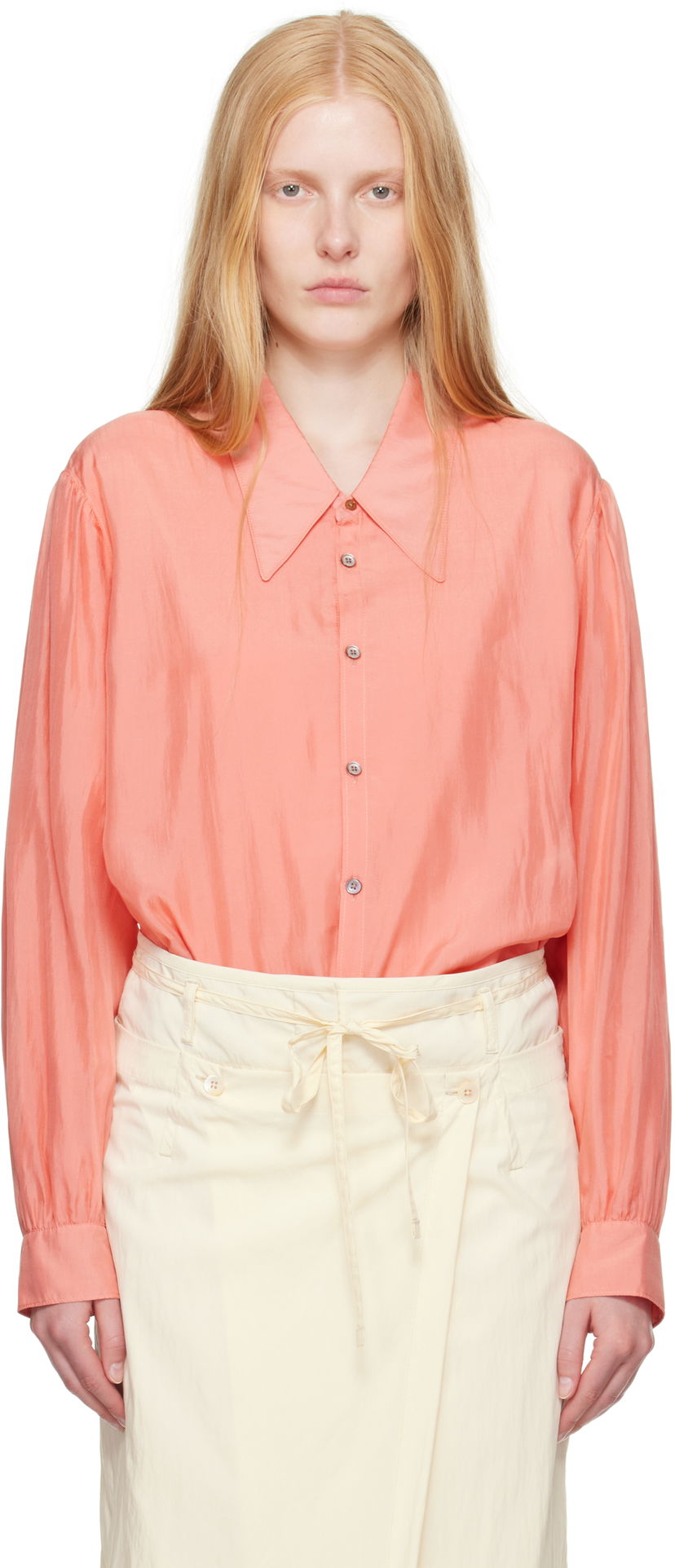 Skjorta LEMAIRE Lemaire Pointed Collar Shirt Rosa | SH1151 LF1373