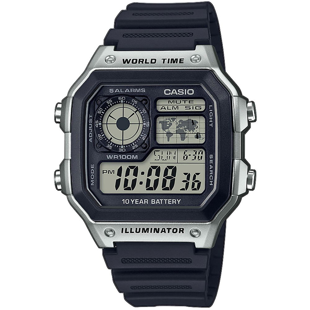 Klocka CASIO Collection Svart | AE-1200WH-1CVEF, 1