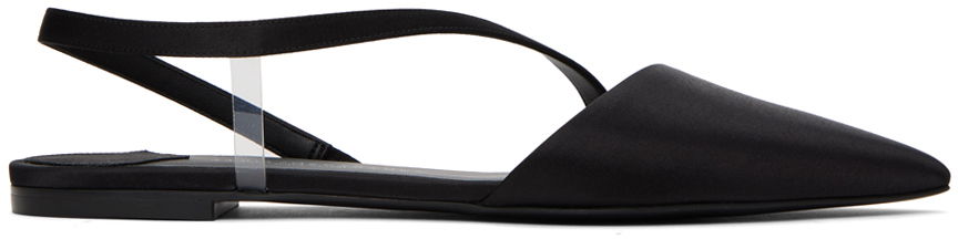 Sneakers och skor Stella McCartney Iconic D'Orsay Satin Flats Svart | 810371E00157, 0