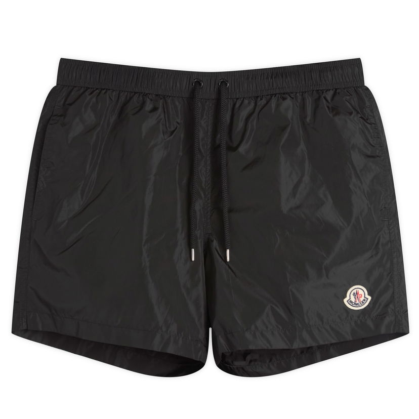 Badkläder Moncler Logo Swim Shorts, Size Large Svart | 2C000-06-53326-999