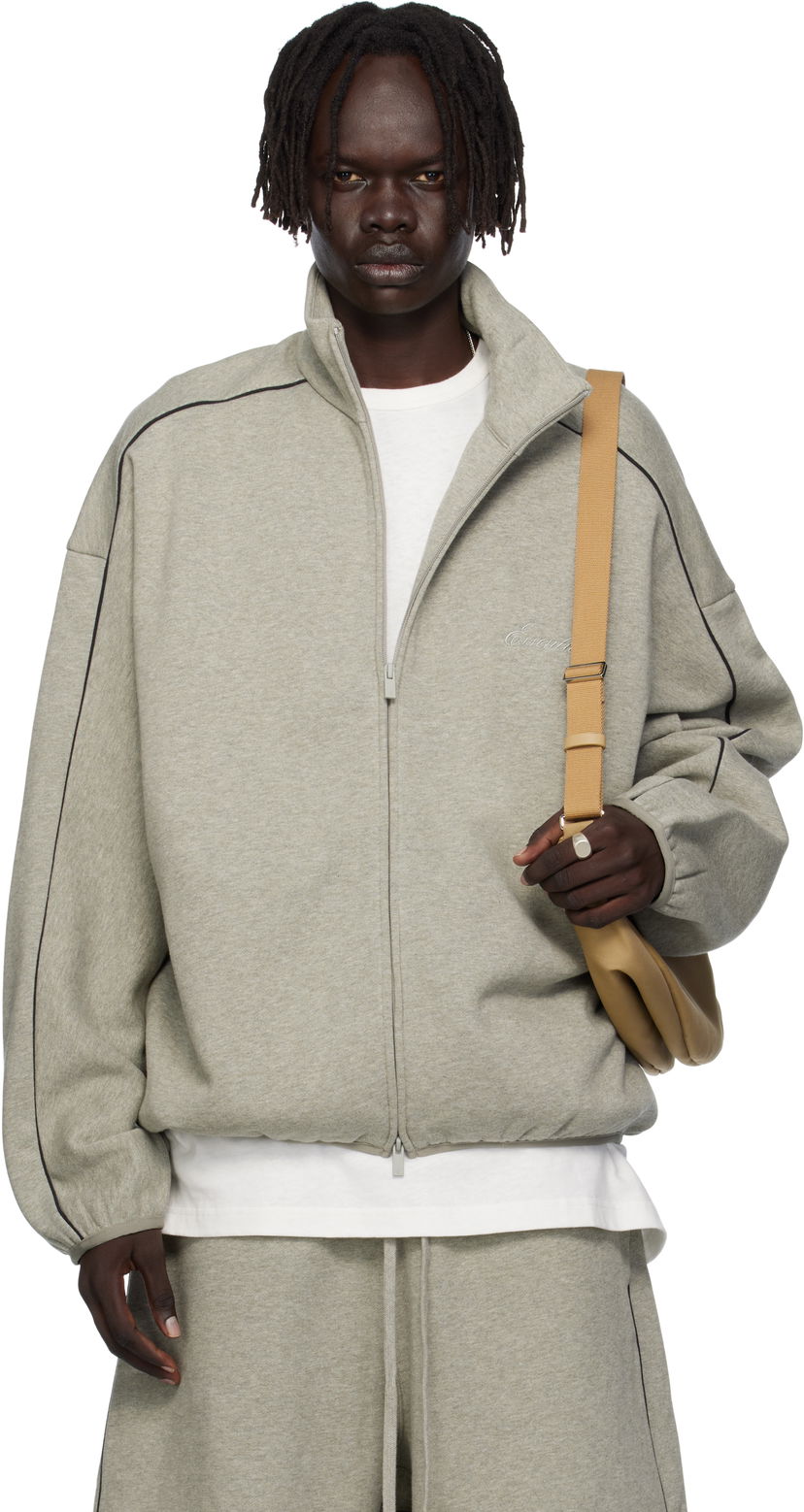 Jacka Fear of God Fear of God ESSENTIALS Modern Fit Fleece Track Jacket Grå | 202SP256895F