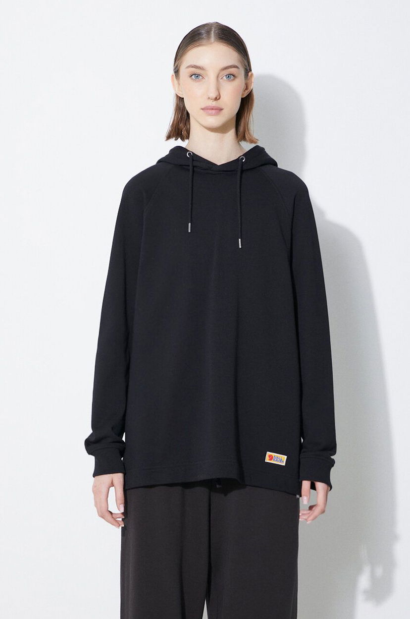 Sweatshirt FJÄLLRÄVEN Vardag Hoodie Svart | F86987.550