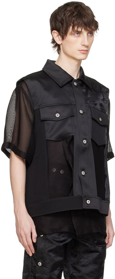 Väst Feng Chen Wang Feng Chen Wang Layered Mesh Vest Svart | FUS17JK10, 1