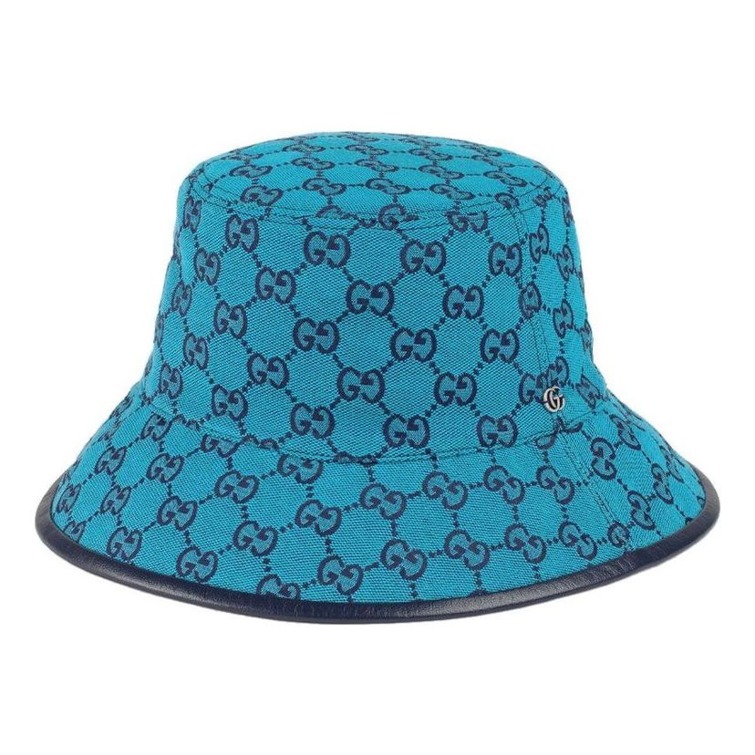 Hatt Gucci Reversible GG Monogram Bucket Hat Blå | 656573-3HAD0-4268