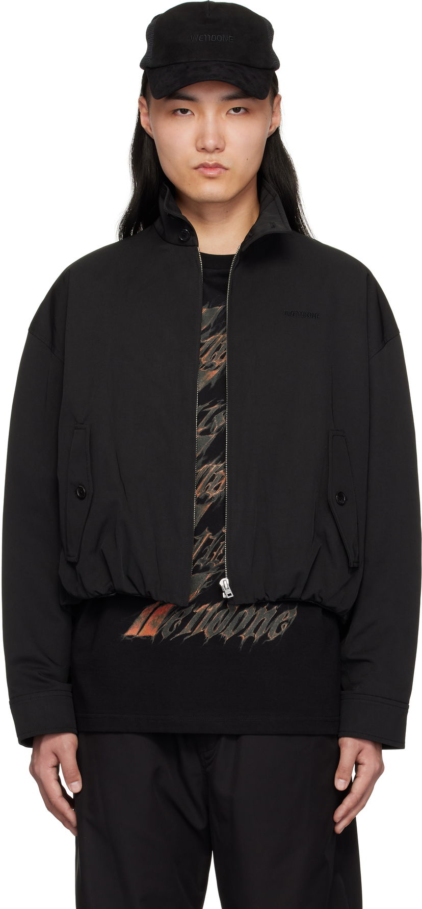 Bomberjacka We11done We11done Harrington Jacket Svart | WD-JP0-25-003-U-BK