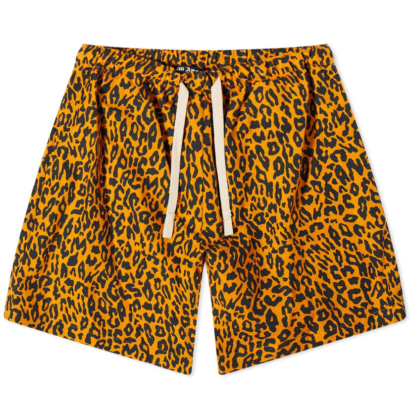 Shorts Palm Angels Leopard Print Shorts Gul | PMCB051S24FAB0012010