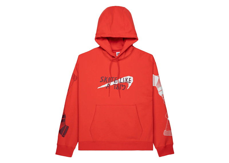 Sweatshirt Nike SB SB Skate Like A Girl Fleece Hoodie Röd | DQ7304-696