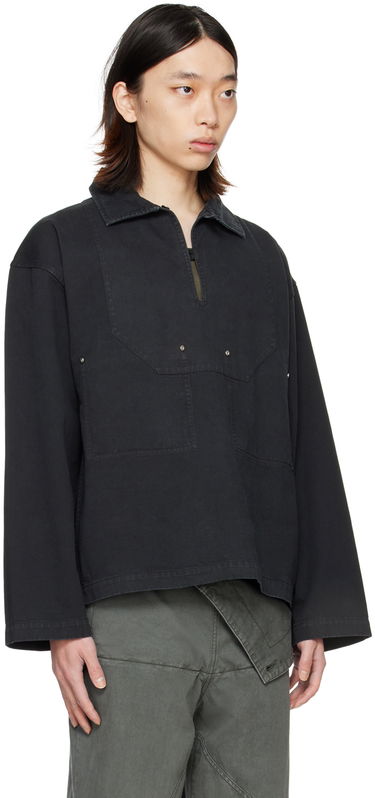 Skjorta Dion Lee Rivet Detail Long Sleeve Shirt Svart | C5039PS24, 1