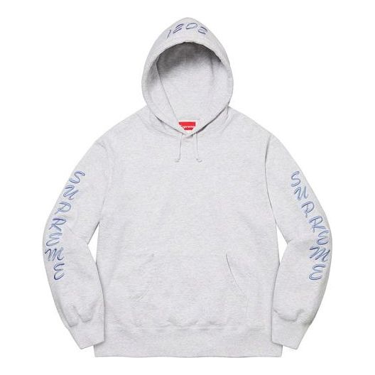Sweatshirt Supreme Guardian Embroidered Logo Hoodie Grå | SUP-FW21-292