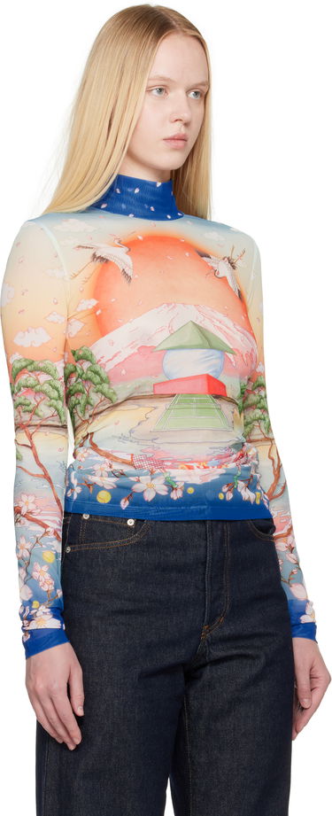 T-shirt Casablanca Casablanca Printed Mesh Long Sleeve T-Shirt Flerfärgad | WPF25-JTP-028-02, 1