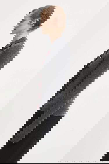 Polotröja GANNI Knitted Argyle Polo Top Grå | K2314, 1