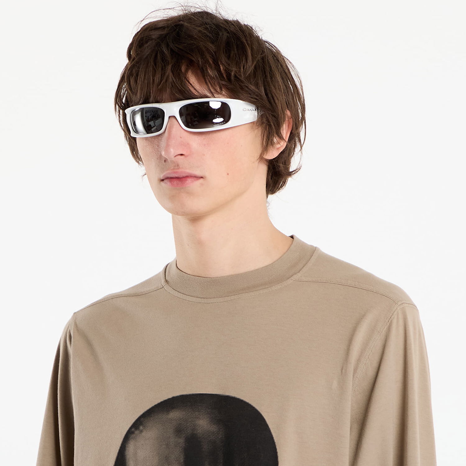 T-shirt Rick Owens Rick Owens DRKSHDW Jumbo Long Sleeve T-Shirt Beige | DU02E7261 RNEP1 8809, 1