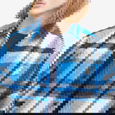 Skjorta BAPE Checked Overshirt Blå | 001SHK801004M-BLU, 5