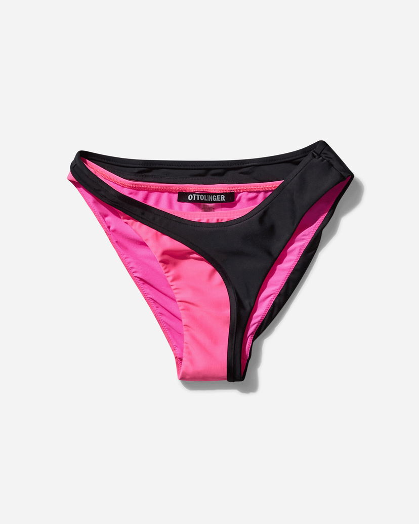 Badkläder Ottolinger Layered Bikini Bottom Svart | 10280020304 PNKBLK