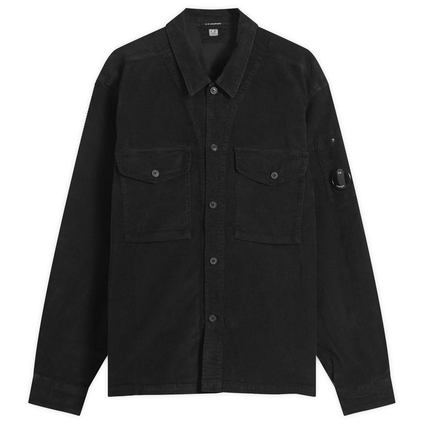 Skjorta C.P. Company Corduroy Overshirt Svart | 19CMOS072A-006410O-999