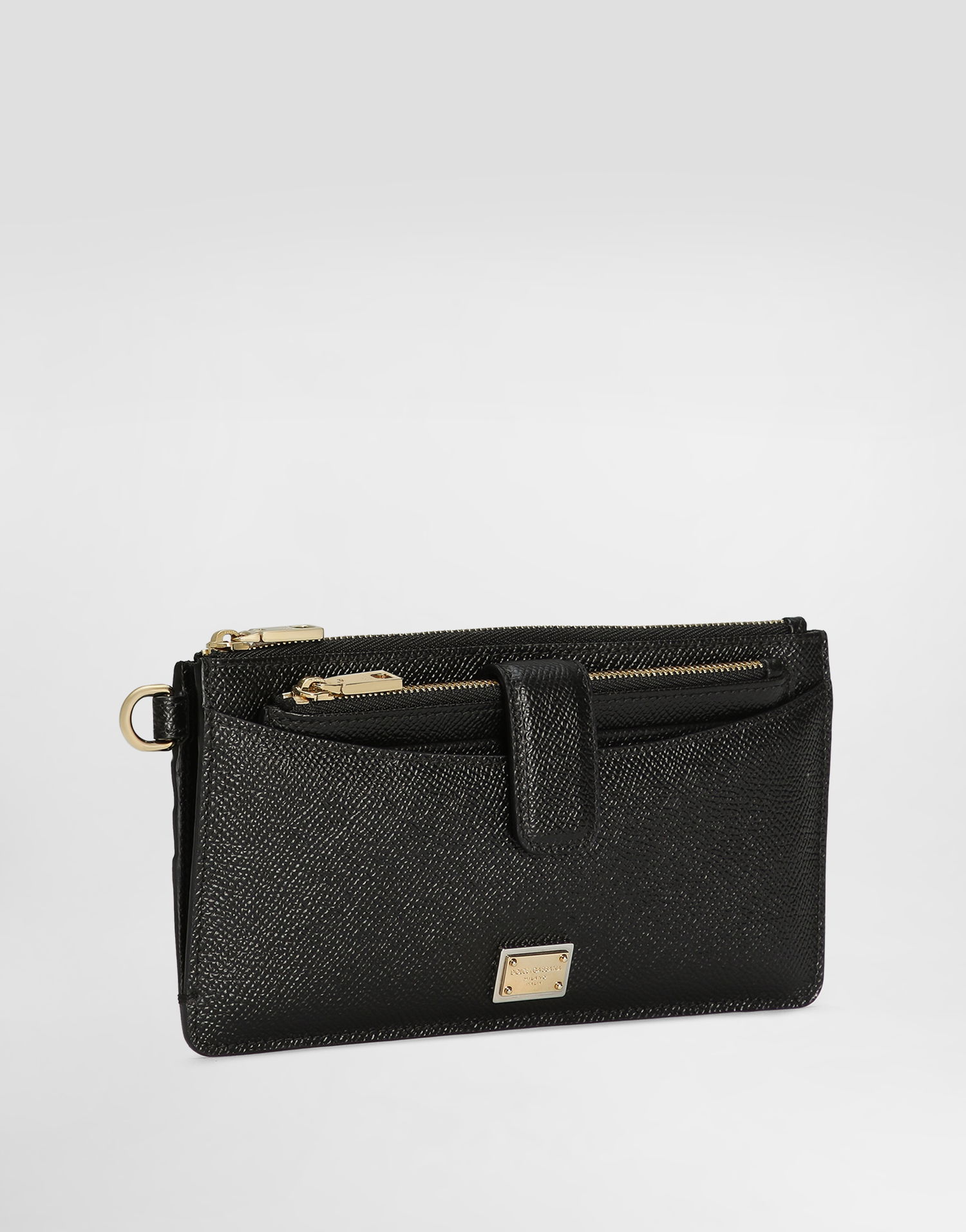 Plånbok Dolce & Gabbana Dauphine Calfskin Card Holder With Wristlet Svart | BI3335A100180999, 1