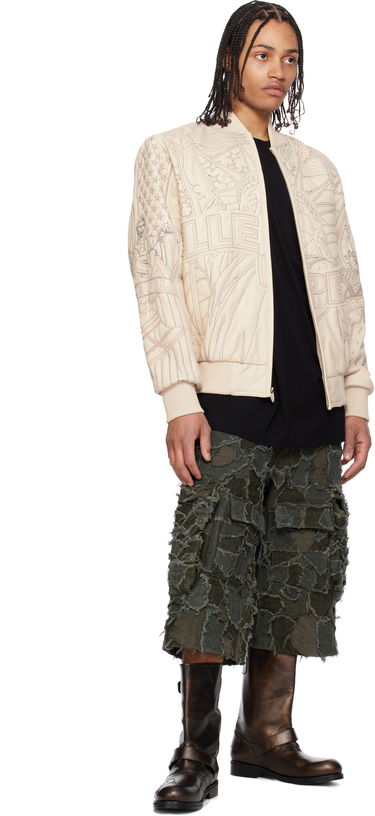 Bomberjacka Who Decides War Who Decides War Pelle Pelle Edition Monument Leather Jacket Beige | 1131500019SS25, 3