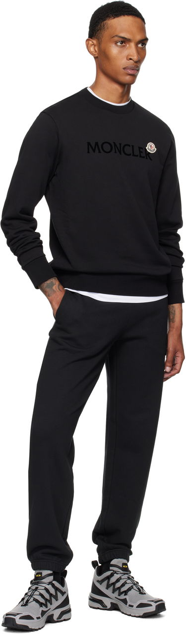 Sweatshirt Moncler Logo Cotton Sweatshirt Svart | K20918G00040809KR, 3