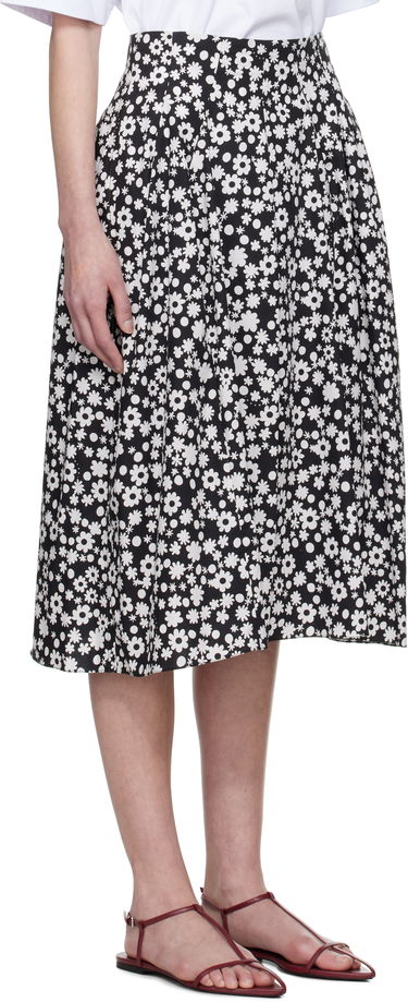 Kjol Marni Marni Pop Fields Pleated Midi Skirt Svart | GOMA0703S0 UTC463, 1