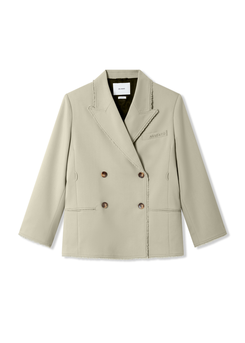 Jacka AXEL ARIGATO Thea Frayed Double-Breasted Blazer Beige | A3305001