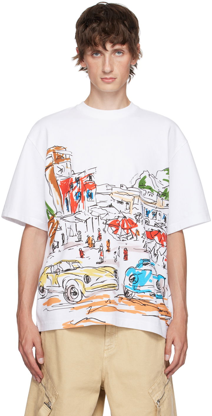 T-shirt Jacquemus White La Casa 'Le t-shirt Largo' T-Shirt Vit | 24H246JS272-2102