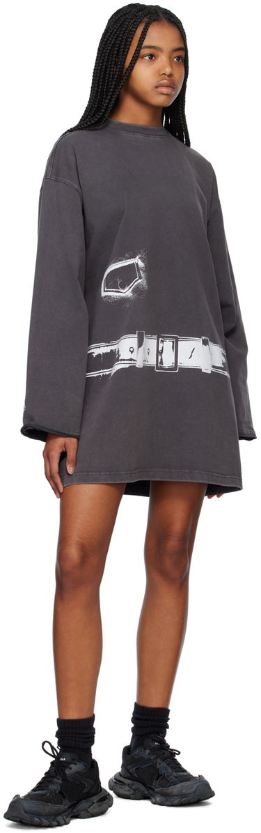 T-shirt We11done We11done Trompe L'Oeil T-Shirt Minidress Grå | WD-TO1-23-894-W-CH, 3