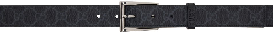 Bälten Gucci GG Supreme Reversible Belt Svart | 771105 BTTAN, 0