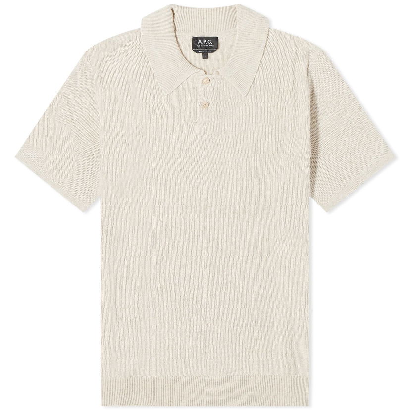 Polotröja A.P.C. Jay Knit Polo Tee Beige | VIAJC-H23315-BAA