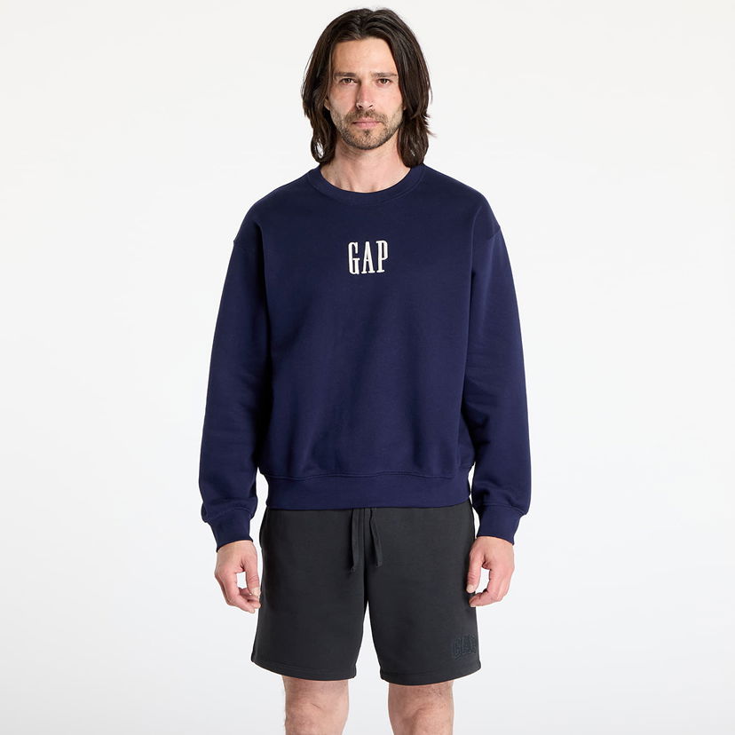 Sweatshirt GAP GAP Corp Logo Crew Sweatshirt Mörkblå | 648026-02