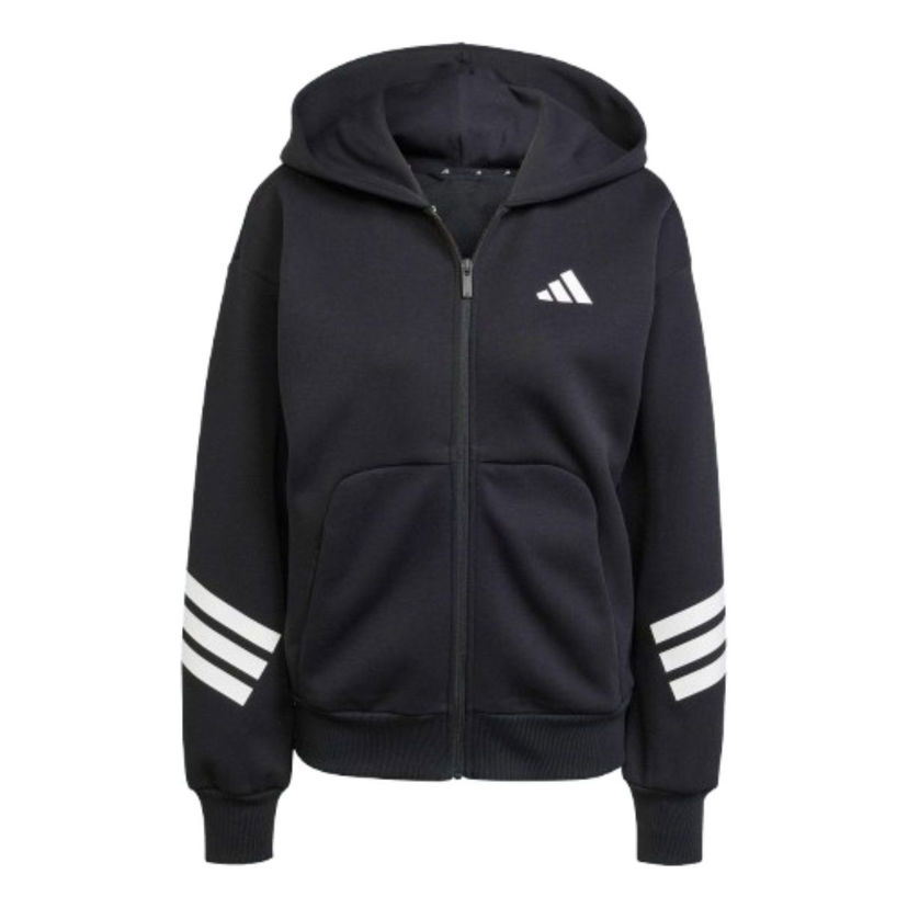 Sweatshirt adidas Originals Future Icons 3-Stripes Full-Zip Hoodie Svart | JE0171