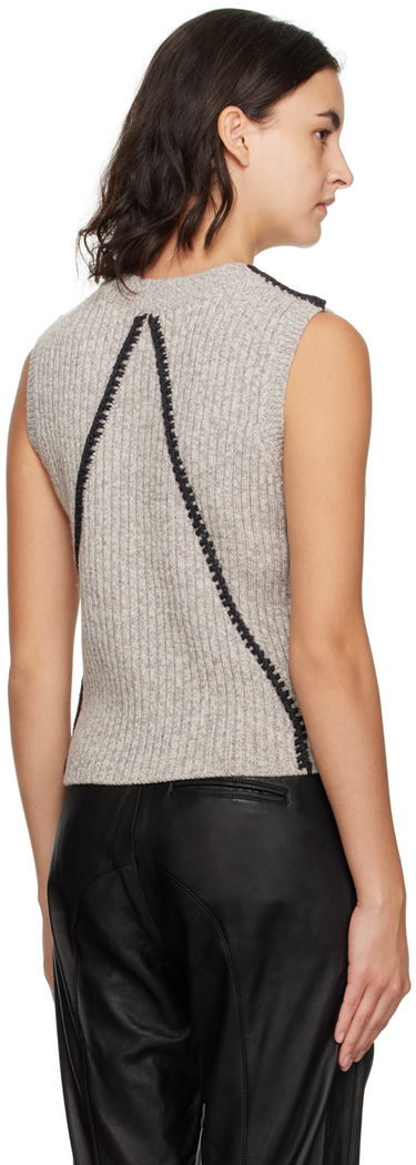Sweater rag & bone Ingrid Knit Vest Grå | WAS23F044FS44, 2