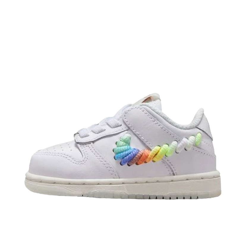 Sneakers och skor Nike Dunk Low SE Rainbow Lace Swoosh (TD) Vit | FQ1924-100
