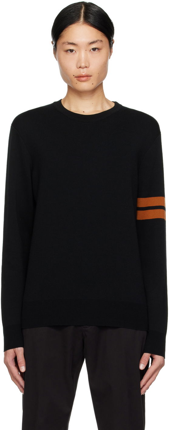 Sweater ZEGNA Striped Sweater Svart | E8M91-110