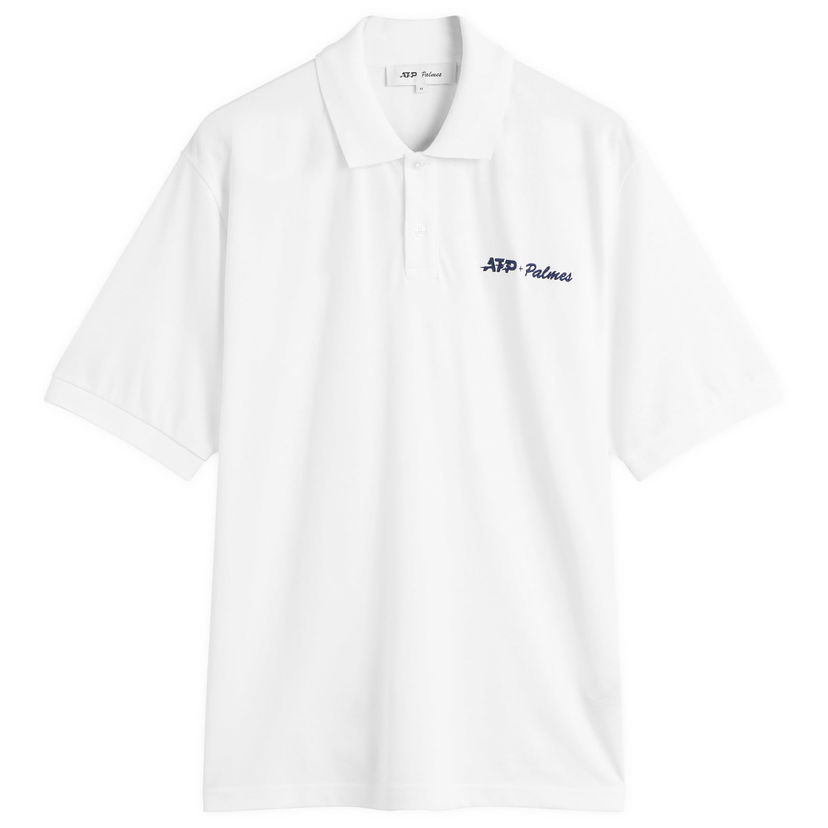 Polotröja Palmes A.T.P. + Palmes Pique Polo Shirt, Size Small Vit | P10-0076-001