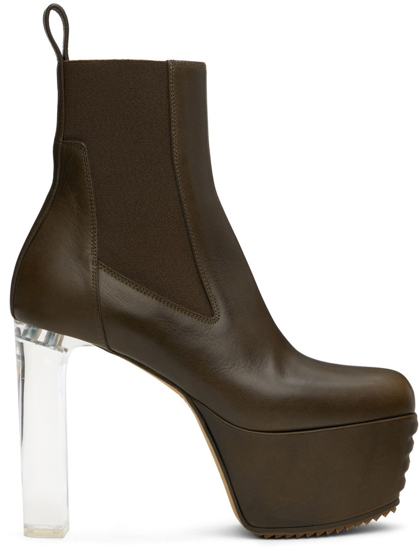 Kläder Rick Owens Rick Owens Porterville Minimal Grill Beatle 65 Chelsea Boots Grön | RP02D3847 LOO0