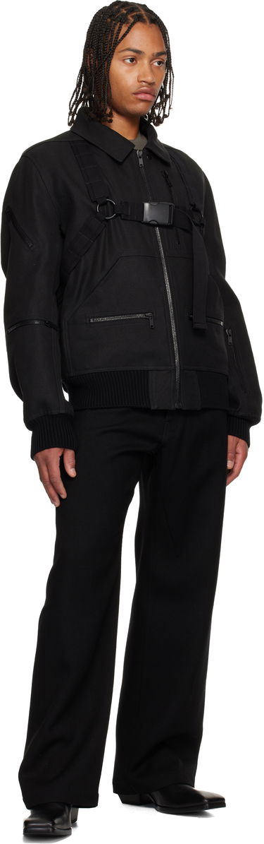 Byxor Rick Owens Concordians Geth Wide-leg Twill Trousers Svart | RU02E1333 WD, 3