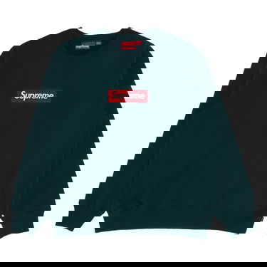 Sweatshirt Supreme Box Logo Crewneck "Dark Pine" Grön | FW22SW65 DARK PINE, 1